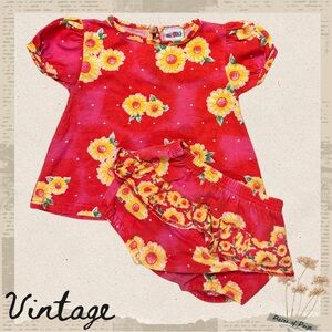 Vintage 90s Okie Dokie Baby Girl Sunflower Set – Size 18M